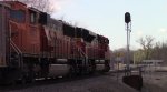 BNSF coal train about to knock down a signal